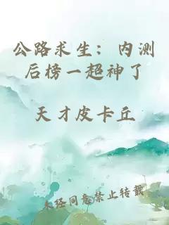 公路求生：内测后榜一超神了